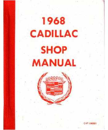 Cadillac 1968 Shop Manual Gm