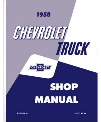 195859 CHEVROLET TRUCK 1958 Shop Manual