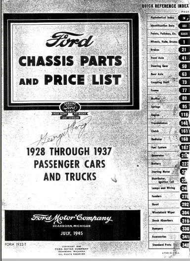 Ford Service Manual Model T